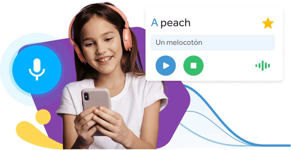 Learner practicing with Rosetta Stone