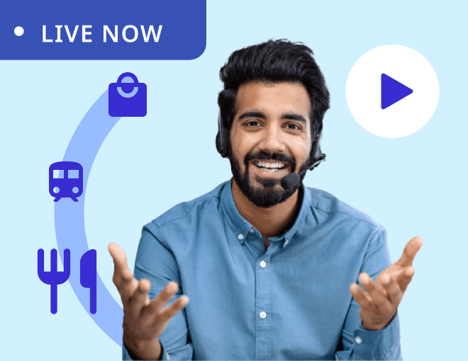 <bold>Reinforce comprehension</bold> by listening to a native speaker.